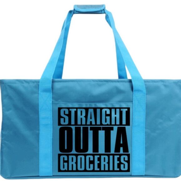 "STRAIGHT OUTTA GROCERIES" Multipurpose Tote - Picture 1 of 15